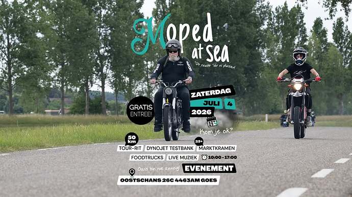 Moped at sea